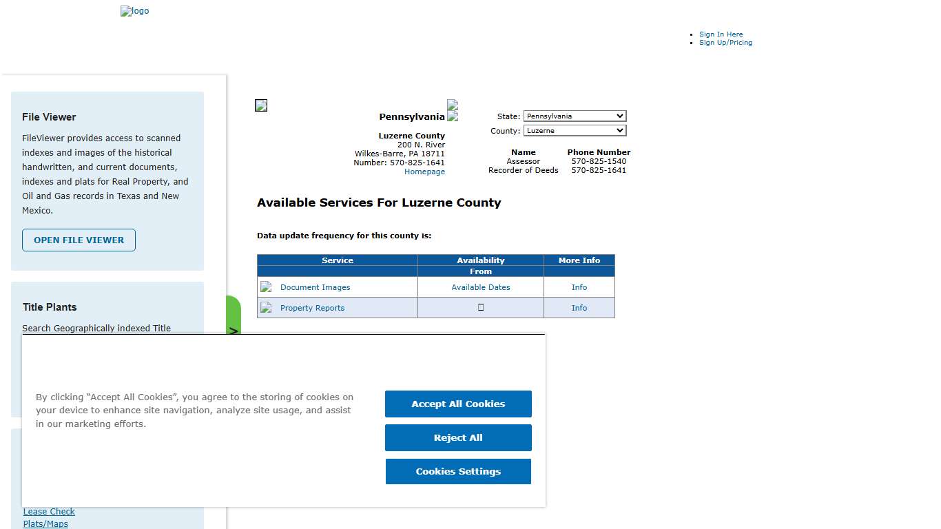 Search Luzerne County Public Property Records Online | CourthouseDirect.com